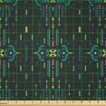 thumbnail image 2 of Ambesonne Tribal Fabric by the Yard Microfiber, Prehistoric Bohemian Geometric, 5 Yards, Dark Blue Grey Multicolor, 2 of 2