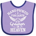 thumbnail image 3 of Inktastic Handpicked for Earth By My Gramps in Heaven with Angel Wings Boys or Girls Baby Bib, 3 of 4
