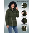 thumbnail image 6 of Wantdo Women's Warm Coat Quilted Winter Jacket Windproof Hooded Parka Jacket Army Green XL, 6 of 11