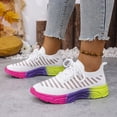 thumbnail image 6 of Women's Lace Up Walking Shoes Breathable Ultra Lightweight Sport Casual Ladies Girls Fashion Platform Sneakers, 6 of 8