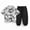 Black, variant on Toddler Boy Outfits Boys Summer Button Cropped Pants and Short Sleeve Top Casual Set Boys' Clothing Sets Black 2-3 Years