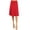 Red, variant on Women's Casual Foldable High Waist A-Line Midi Skirt with Stretch Fabric