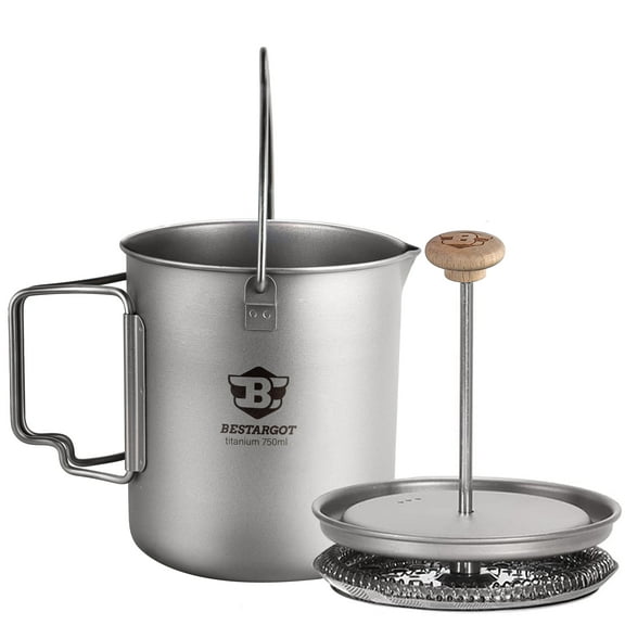CAMPING TITANIUM FRENCH PRESS COFFEE MAKER