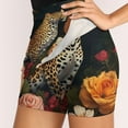 thumbnail image 4 of Leopard Amongst Vibrant Flowers Women's Shorts Non-Slip Single Pocket A-line Trouser Skirt Summer Shorts Casual Shorts for Women, 4 of 7