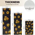 thumbnail image 4 of Black Sunflower Green Leaf Pattern Kitchen Rugs Sets Of 3,Kitchen Runner Rugs Non Skid Washable,Decorative Kitchen Floor Mats for Kitchen,Sink,Laundry,17"x30"+ 17"x47" + 17"x59", 4 of 6