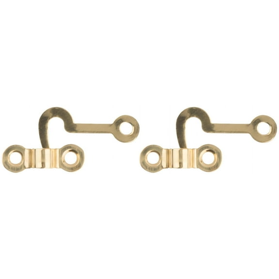 National Hardware V1841 Series N211-938 Hook and Staple, Solid Brass, Solid Brass