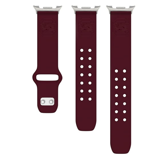 Gamecocks Engraved Silicone Unisex Watch Band for Samsung Galaxy Watch 8 (Wide Maroon) by Affinity Bands