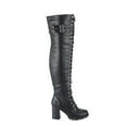 thumbnail image 6 of Dream Apparel Motorcycle Riding Boots for Women Ladies Knee High Boots Leather Boots Black Adult, 6 of 8
