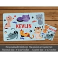 thumbnail image 2 of Printtoo Personalized Placemat & Coaster Set For Kids Toddlers,Birthday Gift For Boys,Gift For Girls,Cat-8x11.5 Inch, 2 of 5
