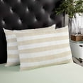 thumbnail image 4 of Beige Stripe Throw Pillow Cover 16 x 24 Inch Decorative Pillow Cover Vintage Country Geometric Linen Texture Lumbar Pillowcase Seasonal Rectangle Cushion Case for Couch Sofa Bed Living Room, 4 of 7