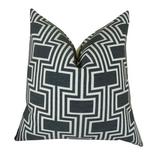 Conduit Espresso Handmade Double Sided Throw Pillow - Black & White - 12 x 20 in.