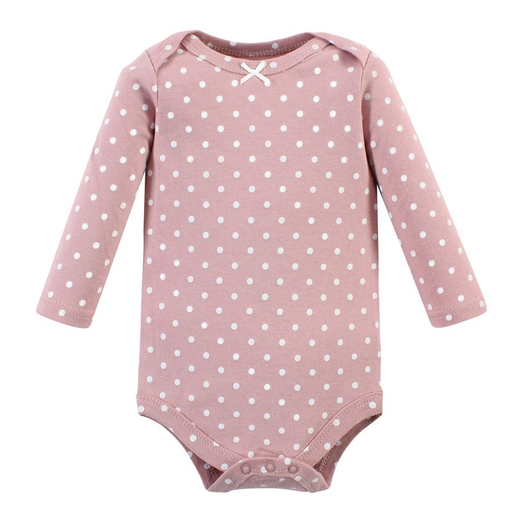 Hudson Baby Cotton Long-Sleeve Bodysuits, 3-Pack, Newborn- 24 Months