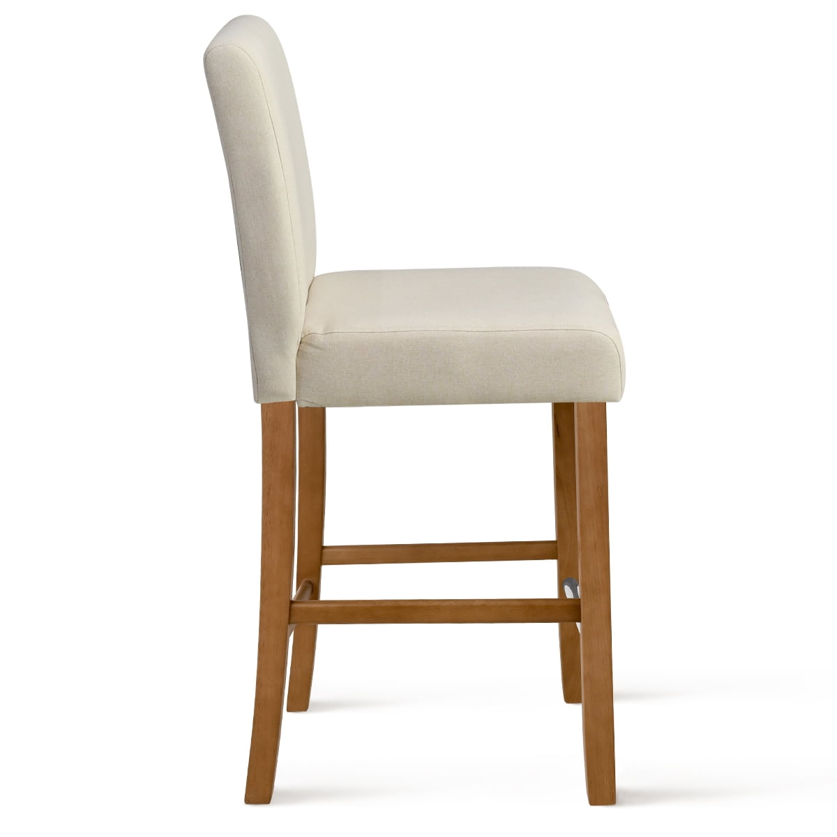 Veryke Upholstered Counter Height Dining Chair, 26" H Seat Height Barstool, Set of 2, Beige