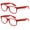 Red, variant on 2 Pairs Transparent Neon Color Deluxe Reading Glasses - Comfortable Stylish Simple Readers Magnification +2.00
