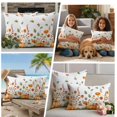 thumbnail image 4 of Outdoor Pillow Covers 20x12 Set of 2, Orange Green Fall Waterproof Patio Throw Pillow Covers for Couch Sofa Chair, Thanksgiving Pumpkins Maple Leaf Decorative Pillowcases for Throw Pillows, 4 of 9