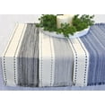thumbnail image 6 of Coffee Table Runner Woven Stripes Dresser Top Cover Small Dining Table Mat Organic Cotton Rustic Farmhouse Short Cloth Strip For Kitchen Buffet Table Non Slip Ombre Texture Grey / Off White 14"x48”, 6 of 6
