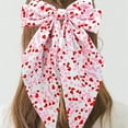 thumbnail image 2 of Vadktai Valentines Hair Bows for Women, Big Bows Hair Clips, Red Heart Hair Barrettes Hair Ribbon Satin Hair Accessories for Girls Valentines Party Supplies, 2 of 2
