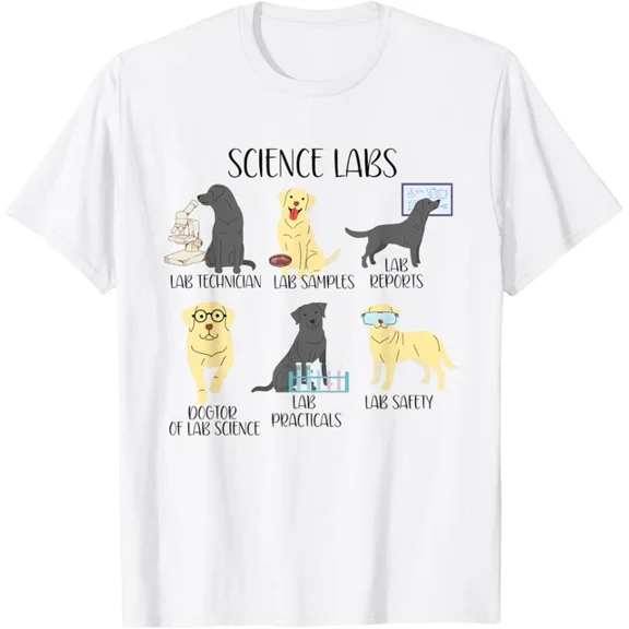Hot Trending Science Labs Funny Dogs Labrador Retriever Science Teacher T-Shirt S-5Xl Birthday Gifts; For Men & Women