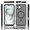 thumbnail image 4 of ELEHOLD Case for iPhone 16, Shockproof Magnetic Skin-Feel Case,Compatible with Wireless Charging,Black, 4 of 6