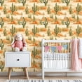 thumbnail image 3 of Peel and Stick Wallpaper Landscape Cactus Sands Rocky Terrain Desert Boho Wall Mural 23.6in x 9.8ft Self Adhesive Removable Wall Paper Renter Friendly Wallpaper for Nursery Bedroom Cabinets, 3 of 8