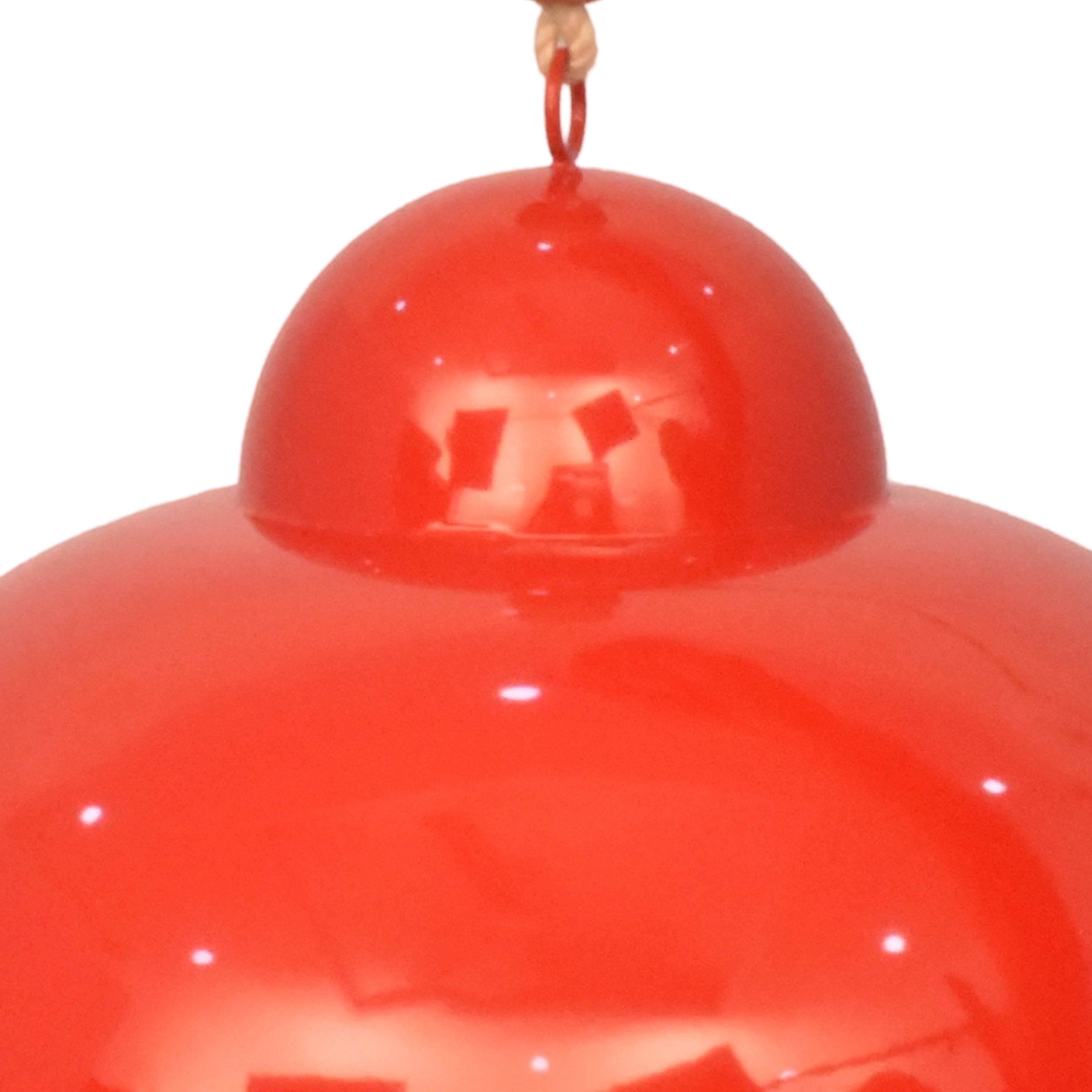 Cloche de Noël en métal surdimensionnée rouge, décoration de Noël, 30 cm, par Holiday Time Grande clochette en métal rouge