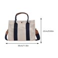 thumbnail image 2 of Bolso de lona para mujer, correa ancha ajustable, bolso informal, bolso mensajero elegante, 2 of 8