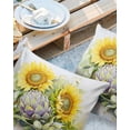 thumbnail image 3 of Outdoor Waterproof Pillow Covers Pack of 2, Summer Flowers Vintage Sunflower Floral Farm Decorative Throw Pillowcases Cushion Covers for Garden Patio Tent Sofa Couch, 16x16 inch, 3 of 8