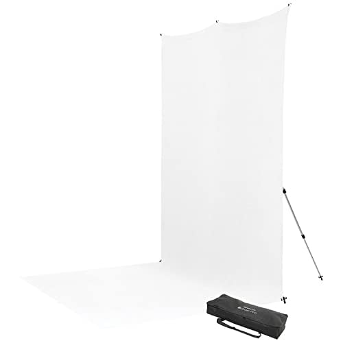 Westcott 8x13' X-Drop Pro Wrinkle-Resistant Backdrop Kit with Stand, High-Key White Sweep