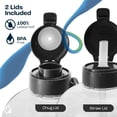 thumbnail image 4 of Botella de agua AQUAFIT de 1 galón con marcador de tiempo sin BPA, gris, 4 of 6