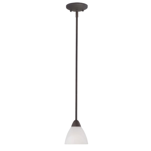 Atlas Lighting and Home Mini Hanging Ceiling Pendant Light with Frosted Glass Shade - 6"
