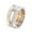 3 Layers-Rose Gold + Gold, variant on Unisex Stainless Steel Personality Classic Creative 3mm Thin White Abalone Shell Inlay Stackable Ring Eternity Wedding Band Silver Size 11