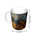 thumbnail image 2 of Yiaed Prairie Meditating Lion Print Ceramics Coffee,Large Handle Design,Extra Large Tea and Coffee Cup for Office and Home Mugs, 2 of 6