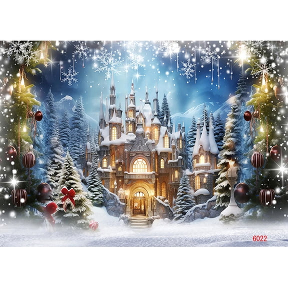 ZHISUXI Christmas Day ration Candy Family Portrait Photography Backdrops Flying Snowflake Studio Background Prop WW-14