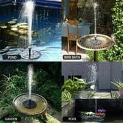 LINKPAL Solar Bird Bath Fountain Pump, Solar Fountain with 4 Nozzle, Free Standing Floating Solar Powered Water Fountain Pump for Bird Bath, Garden, Pond, Pool, Outdoor