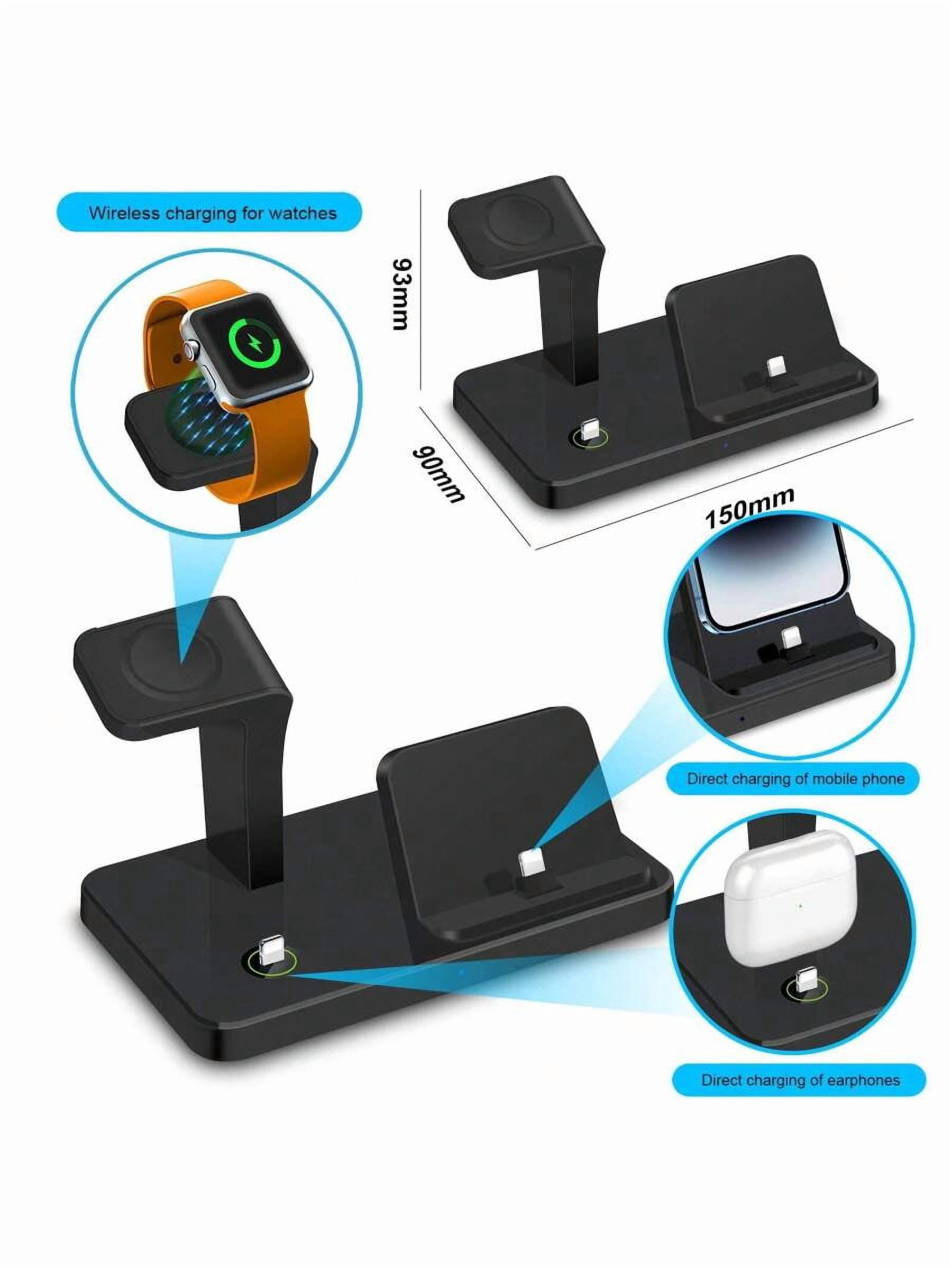 3 in 1 Wireless Charger Stand for iPhone 14-6, Apple Watch Ultra/SE/10-2, AirPods 4/3