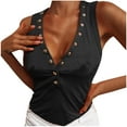 thumbnail image 5 of Fengqque Women's V-Neck Stitching Solid Sleeveless Slim-Fitting Fashion Casual Vest, 5 of 5