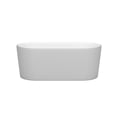 thumbnail image 2 of Ursula 59 Inch Freestanding Bathtub in Matte White with Matte Black Drain and Overflow Trim, 2 of 5