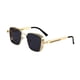 thumbnail image 4 of Gafas de sol cuadradas Gafas de sol Creative Modern Decor Modern Eyewear Eyeglasses de moda para viajes de compras al aire libre Oro con lente gris, 4 of 8