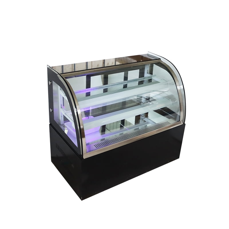 TECHTONGDA Countertop Display Refrigerators Cake Showcase Cooling Display Case Commercial Bakery Cabinet 220V with White LED Light Rear Sliding Door 35.4inch High