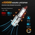 thumbnail image 4 of 8000K For Yamaha Raptor 350 660R 700 700R LED Headlight Bulb Fit YFM350R YFM660R, 4 of 9