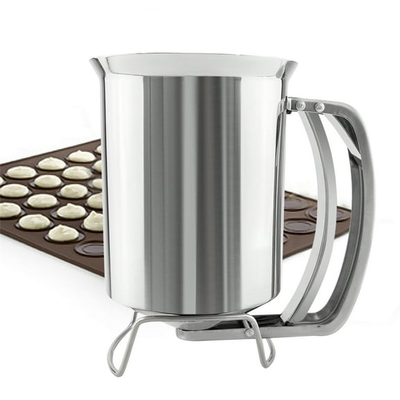 ALDKithcne Dough Dispenser | Stainless Steel Batter Dispenser | 0.8 L | Waffles, Crepes, Pancakes, etc.