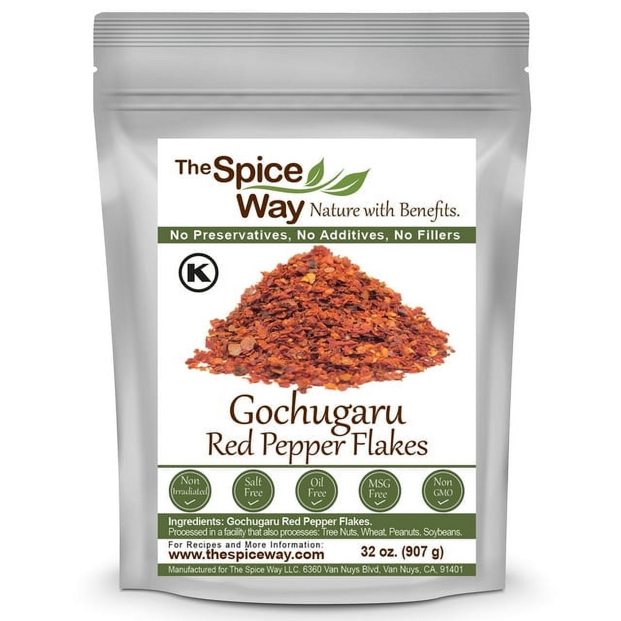 The Spice Way Gochugaru Red Pepper Flakes 32oz