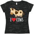 thumbnail image 3 of Inktastic I Love Cows Dairy Farmer Women's T-Shirt, 3 of 5