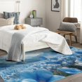 thumbnail image 4 of Butterfly Rugs for Living Room Bedroom - Flower Rug 6x9 - Blue Carpet for Home Decor - Washable Non Slip Patterned Indoor Large Area Rug - Soft & Low Pile (ZN&745), 4 of 7