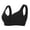 Black, variant on Womens Wireless Front Closure Daisy Bra Push Up No Underwire Full Coverage Breathable Comfort Everyday Bralette