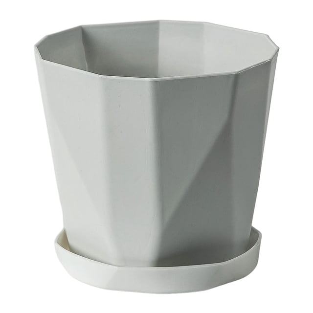 Maceta con orificios de drenaje, maceta decorativa con plato a juego, maceta moderna para uso interior y exterior, Pothos Aloe