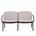 thumbnail image 5 of Tcbosik Outdoor Loveseat with Cushion, Weather-Resistant Sofa with PP Frame, 2-Seater Couch for Balcony, Porch, Backyard, Beige & Black, 5 of 10