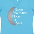 thumbnail image 4 of Inktastic I Love You to the Moon & Back. Women's V-Neck T-Shirt, 4 of 5