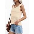 thumbnail image 5 of PRETTYGARDEN Womens Crochet Tank Tops Summer Spring Boho Sleeveless Cute Knit Sweater Vest Trendy Beach Vacation Clothes, 5 of 10