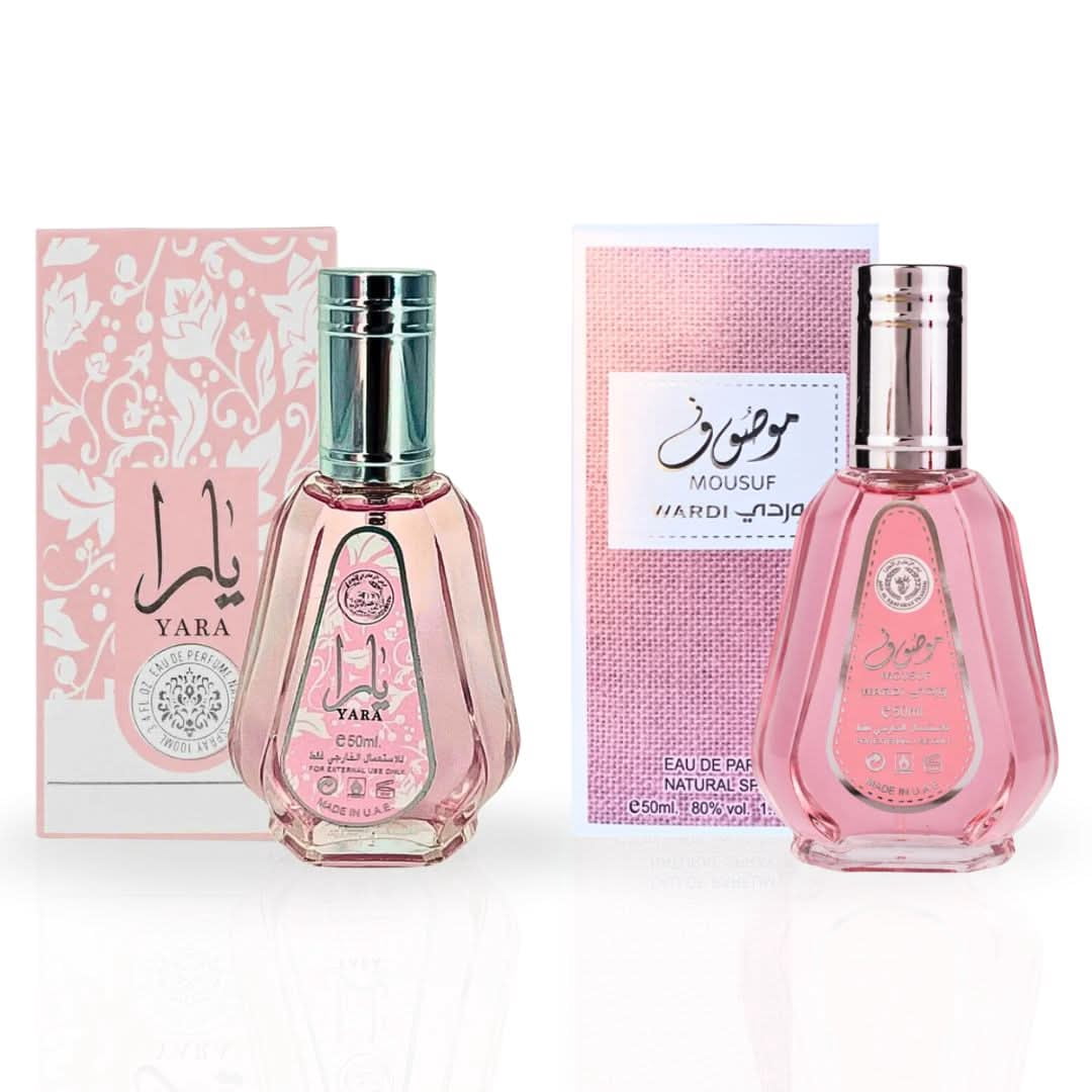 Yara For Women & Mousuf Wardi EDP 50ML (1.7 OZ) By Ard Al Zaafaran | Own the moment with these scents. (Eternal Bundle)